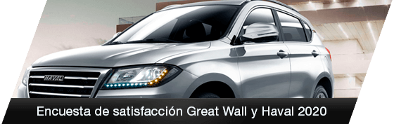 Encuesta satisfacción de clientes 2020 Great Wall, Haval